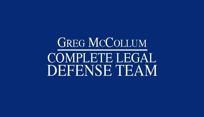 Greg McCollum Legal Defense Team